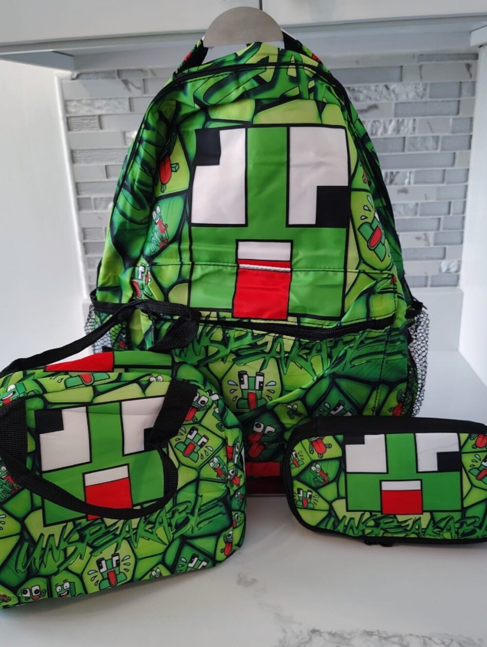 NEW 3FER Unspeakable Backpack Set w/Lunchbag & Pencil Case & BONUS
